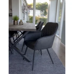 Krzesło Harbo szare PU/ czarne