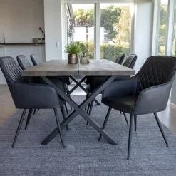 Krzesło Harbo szare PU/ czarne