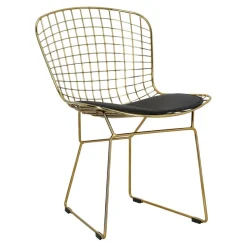 Krzesło Harry złote czarna poduszka