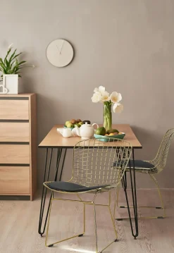 Krzesło Harry złote czarna poduszka