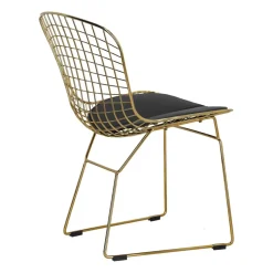 Krzesło Harry złote czarna poduszka