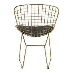 Krzesło Harry złote czarna poduszka