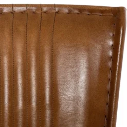 Krzesło Hoper z podłokietnikami skóra  cognac