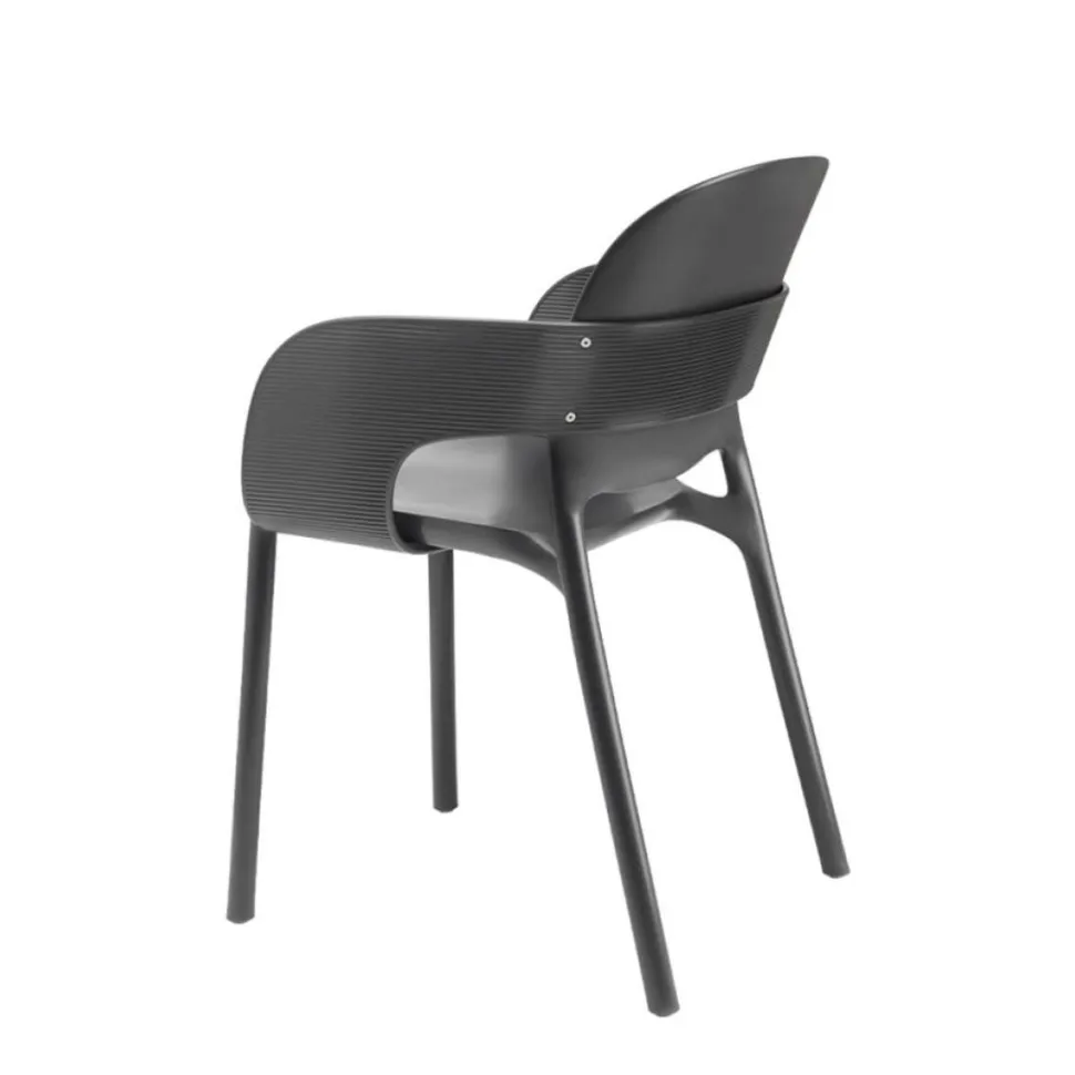 Krzesło Hug z podłokietnikami anthracite