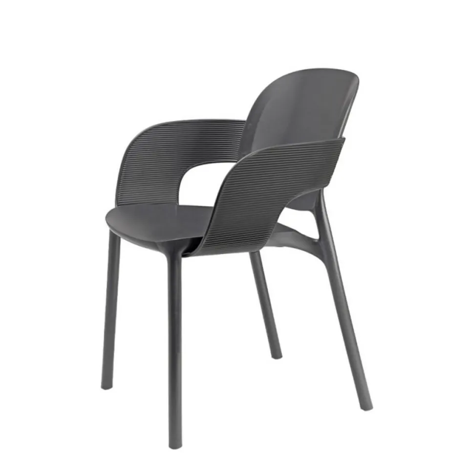 Krzesło Hug z podłokietnikami anthracite