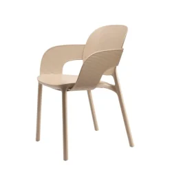 Krzesło Hug z podłokietnikami dove grey