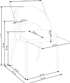 Krzesło Humber szare