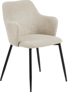 Krzesło Ilsa z podłokietnikami beżowe