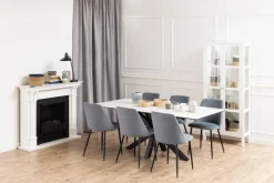 Krzesło Ines szare sztruks