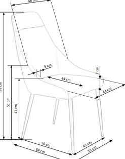 Krzesło Isabelle szare