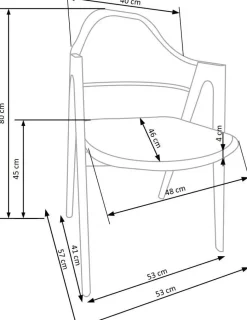 Krzesło Island beżowe
