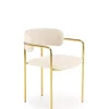 Krzesło Jabari kremowy/złoty