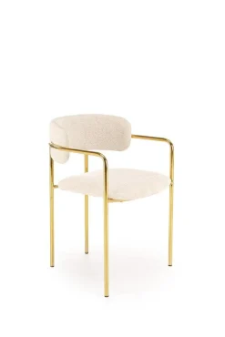 Krzesło Jabari kremowy/złoty