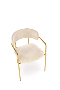 Krzesło Jabari kremowy/złoty