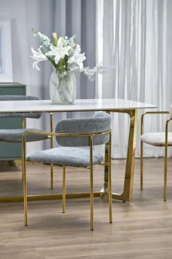 Krzesło Jabari szary/złoty