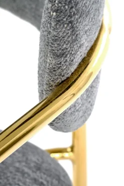 Krzesło Jabari szary/złoty