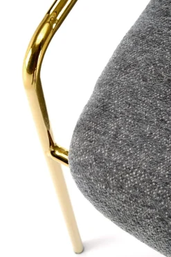 Krzesło Jabari szary/złoty