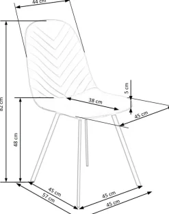 Krzesło Jeanne szare
