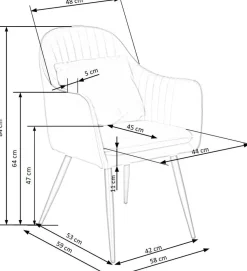 Krzesło Jovite szare