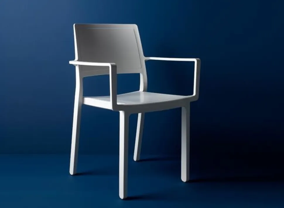 Krzesło Kate Arm białe z tworzywa