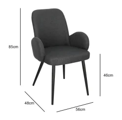 Krzesło Labby szare ciemne
