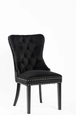 Krzesło Lael Velvet czarne