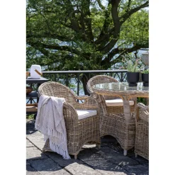 Krzesło Larisa rattan/szare