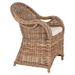 Krzesło Larisa rattan/szare