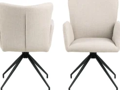 Krzesło Laura z podłokietnikami beżowe