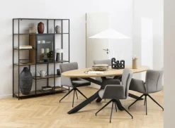 Krzesło Laura z podłokietnikami szary