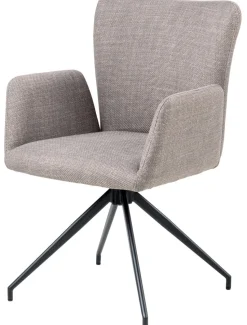 Krzesło Laura z podłokietnikami szary