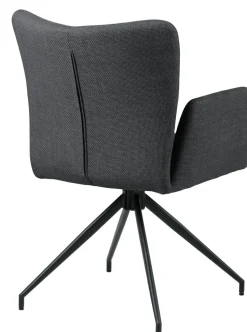 Krzesło Laura z podłokietnikami szary