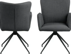 Krzesło Laura z podłokietnikami szary