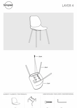 Krzesło Layer 4 szare z tworzywa
