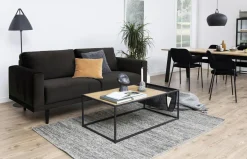 Krzesło Lima welurowe z podłokietnikami czarne tapicerowane