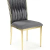 Krzesło Lina velvet szare/ złote