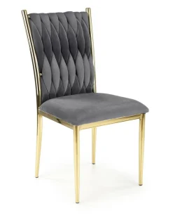 Krzesło Lina velvet szare/ złote