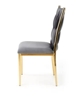 Krzesło Lina velvet szare/ złote
