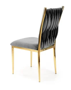 Krzesło Lina velvet szare/ złote