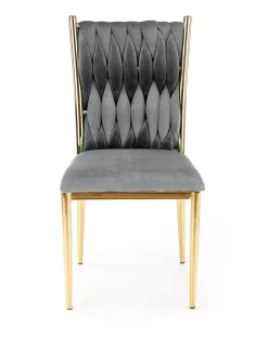 Krzesło Lina velvet szare/ złote