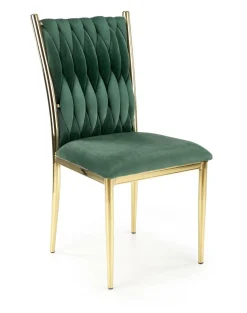 Krzesło Lina velvet zielone/ złote