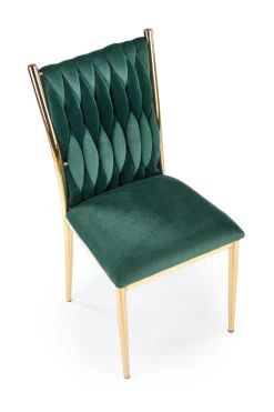 Krzesło Lina velvet zielone/ złote