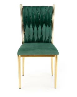 Krzesło Lina velvet zielone/ złote