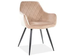 Krzesło LINEA Velvet - beż Bluvel 28