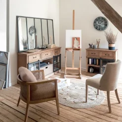 Krzesło Livia beżowe/bielone