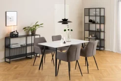 Krzesło Lizzy z podłokietnikami szare  jasne