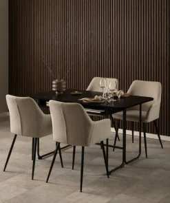 Krzesło Lizzy z podłokietnikami beżowe