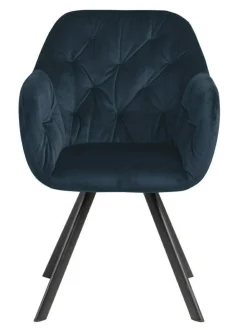 Krzesło Lola VIC Navy Blue tapicerowane