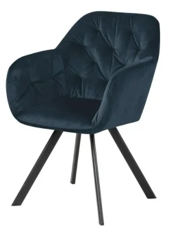 Krzesło Lola VIC Navy Blue tapicerowane