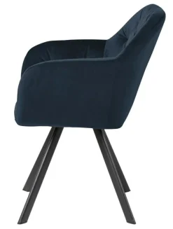 Krzesło Lola VIC Navy Blue tapicerowane